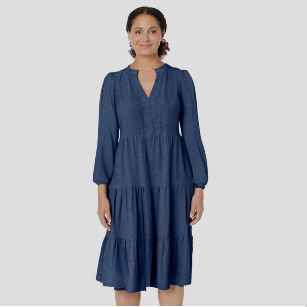 beachlunchlounge Navy Long Sleeve Dress - Picture 3 of 12